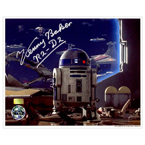 Kenny Baker 直筆サイン入り R2-D2 ポートレート Kenny Baker Autographed 8x10 Star Wars Battle View Photo at